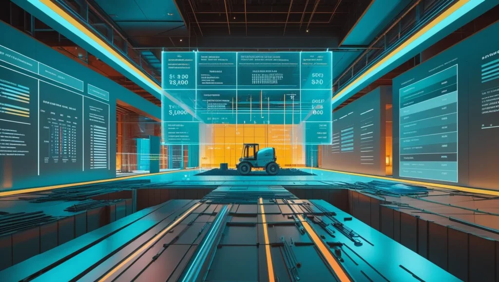 AR visual of construction site data