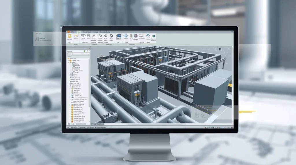 BIM software calculating HVAC material takeoffs