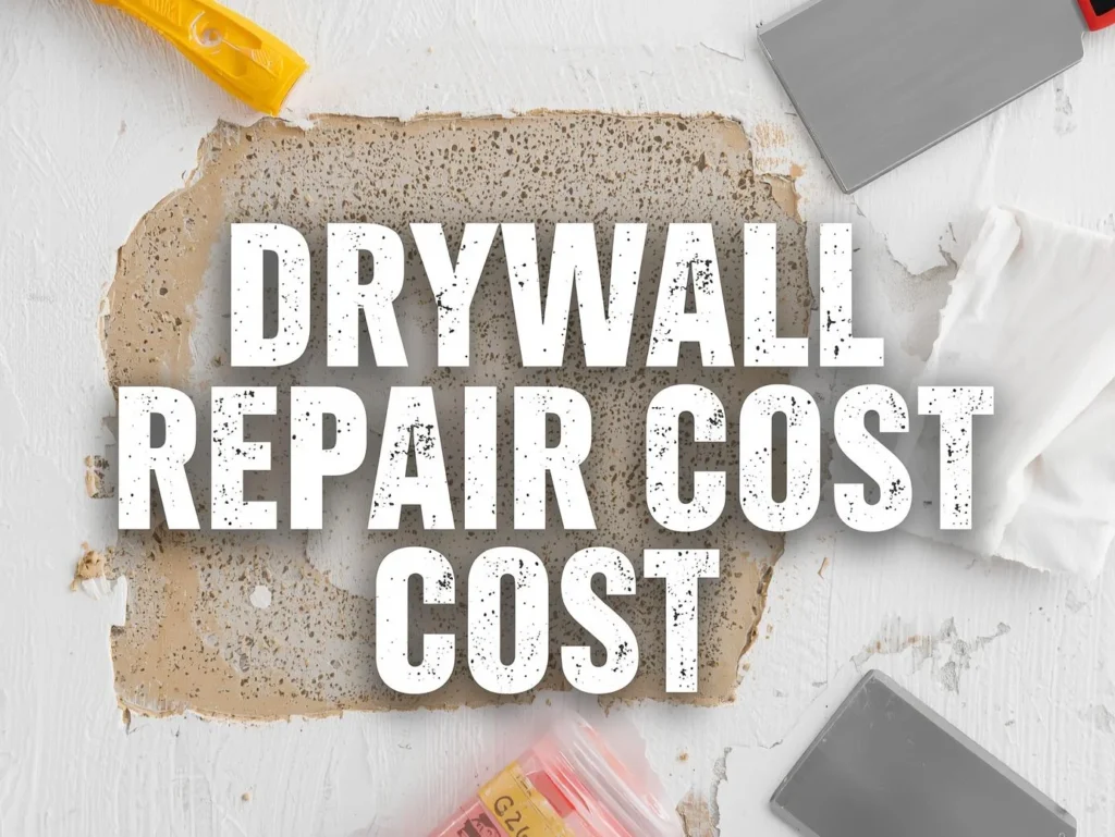 Drywall repair cost with tools and damage
