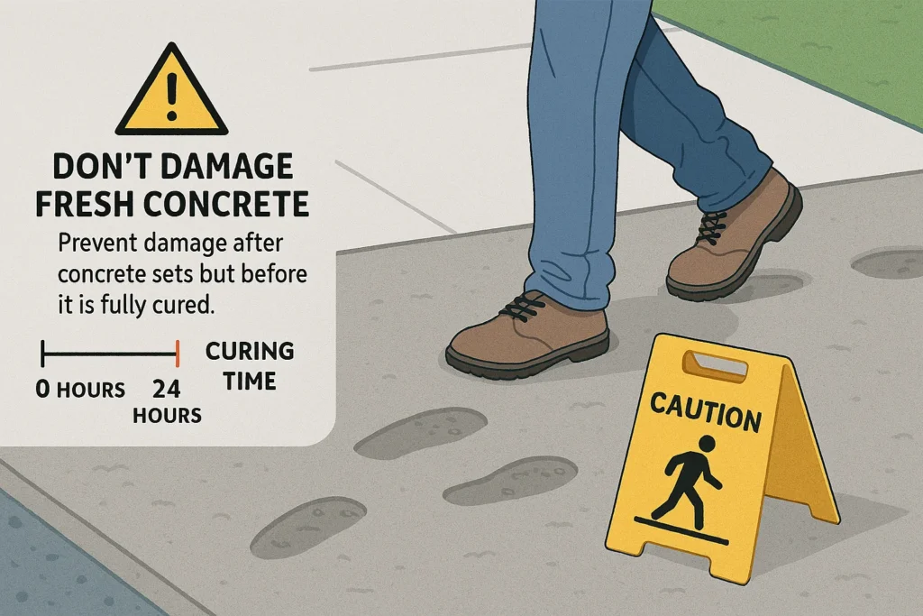 concrete set time illustration