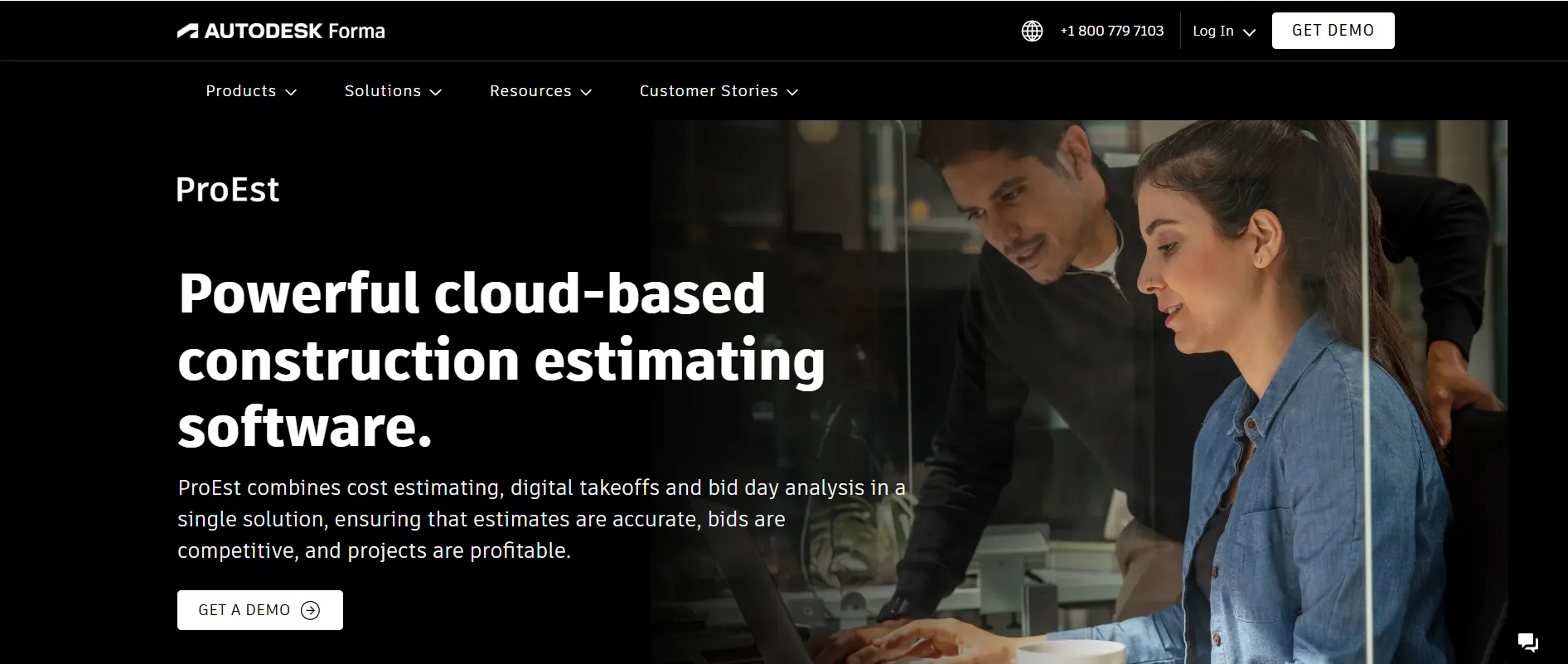 ProEst estimating software dashboard with integrated takeoff cost estimation and bid tracking system