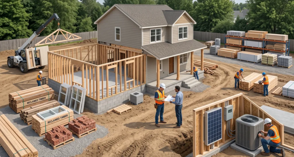Infographic showing practical ways to reduce residential rebuilding costs